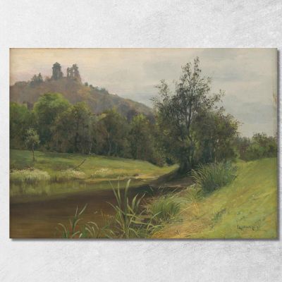Mocarina Under Slanec Castle Ľudovít Čordák lco52 canvas print 