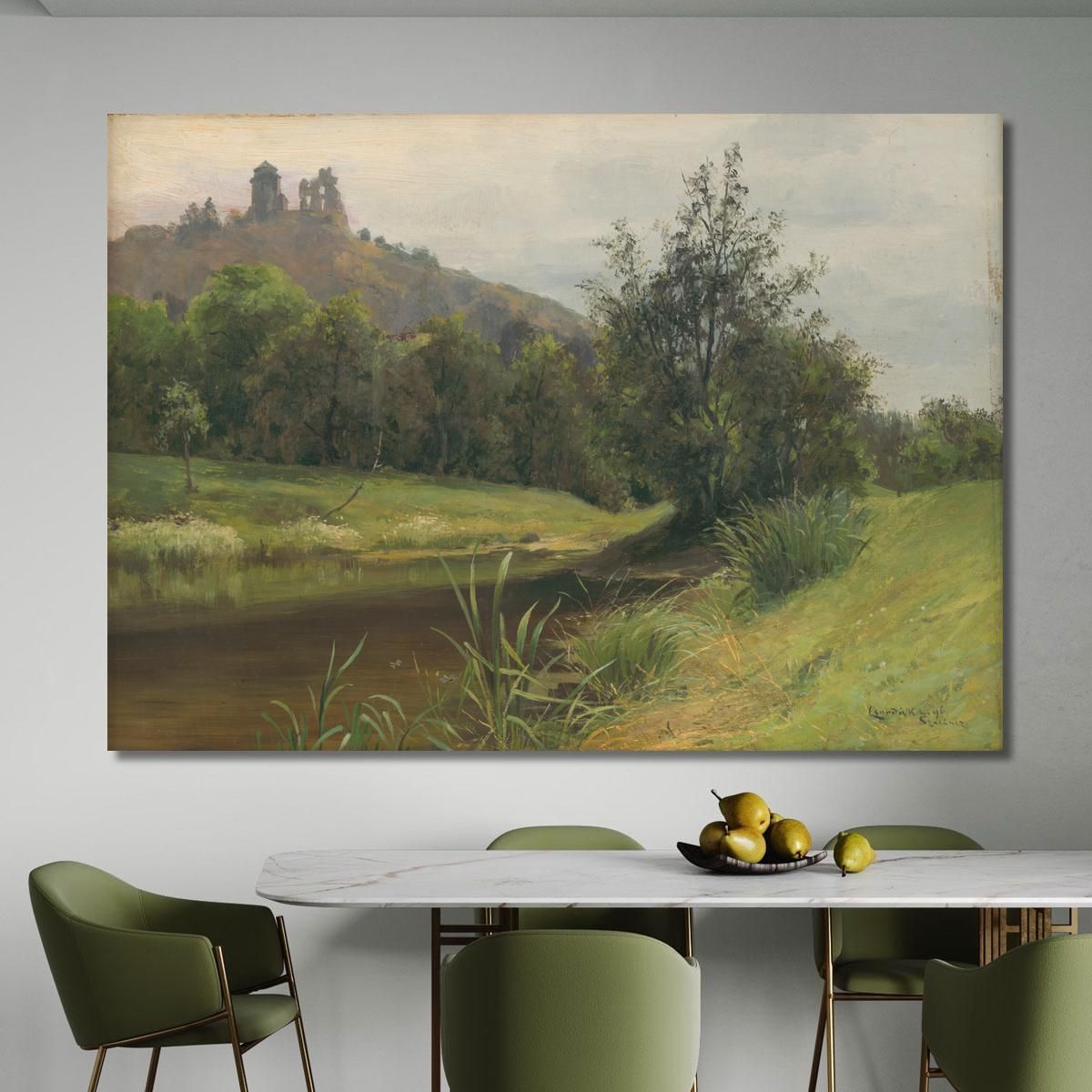 Mocarina Under Slanec Castle Ľudovít Čordák lco52 canvas print 