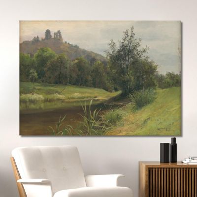 Mocarina Under Slanec Castle Ľudovít Čordák lco52 canvas print 