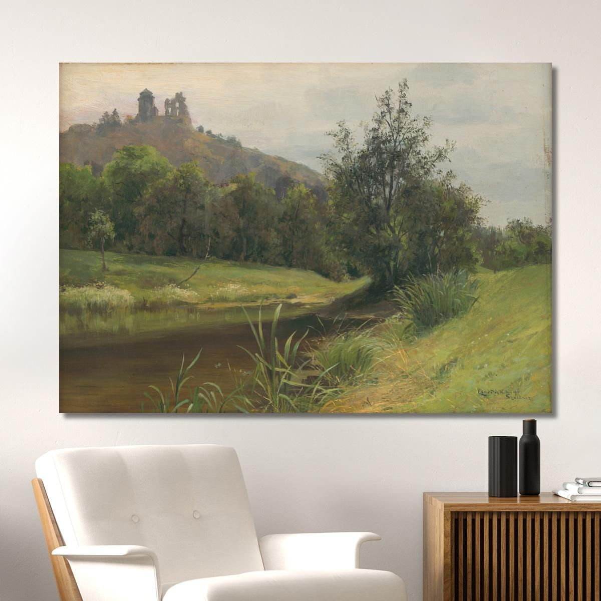 Mocarina Under Slanec Castle Ľudovít Čordák lco52 canvas print 