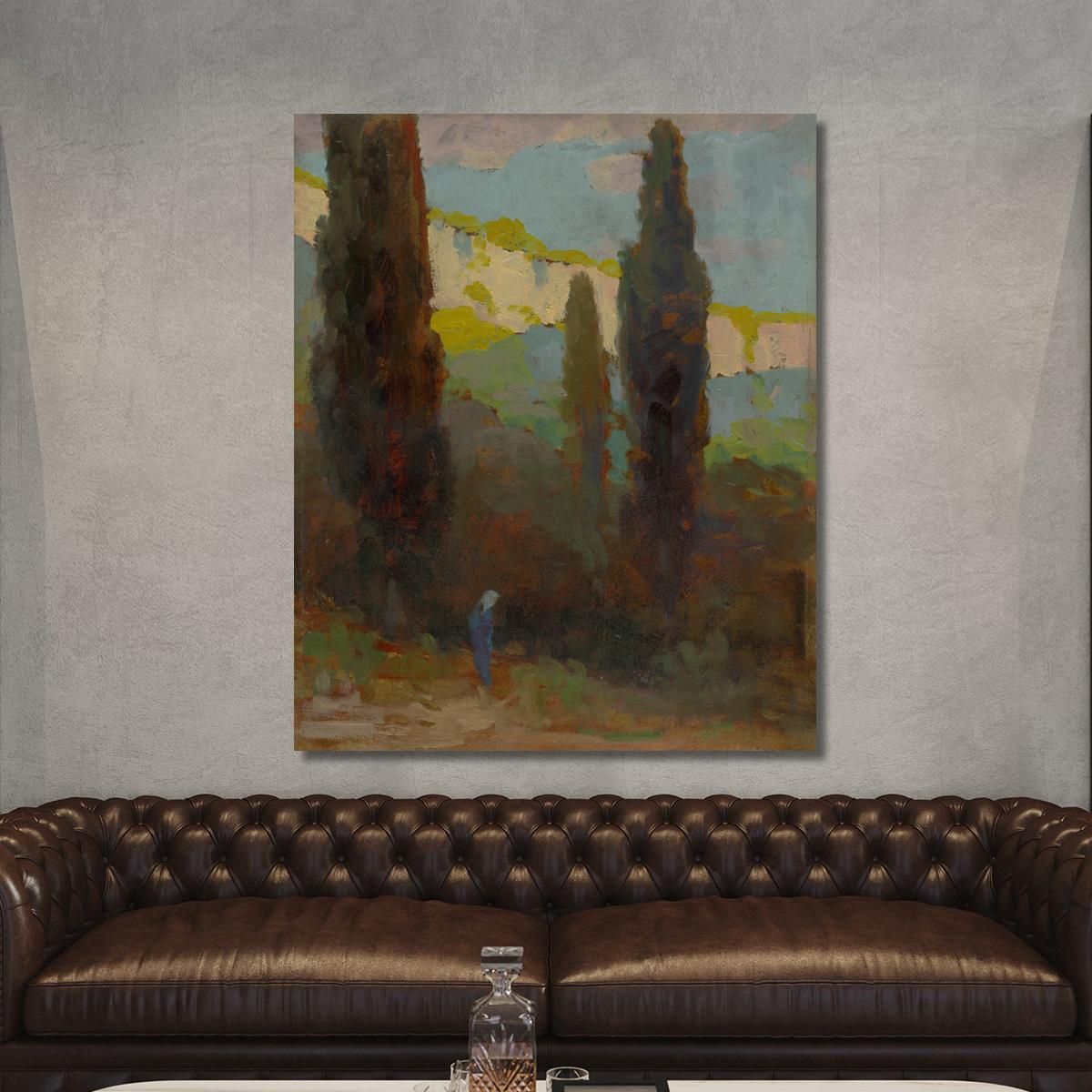 Poplars By The Road Ľudovít Čordák lco55 canvas print 