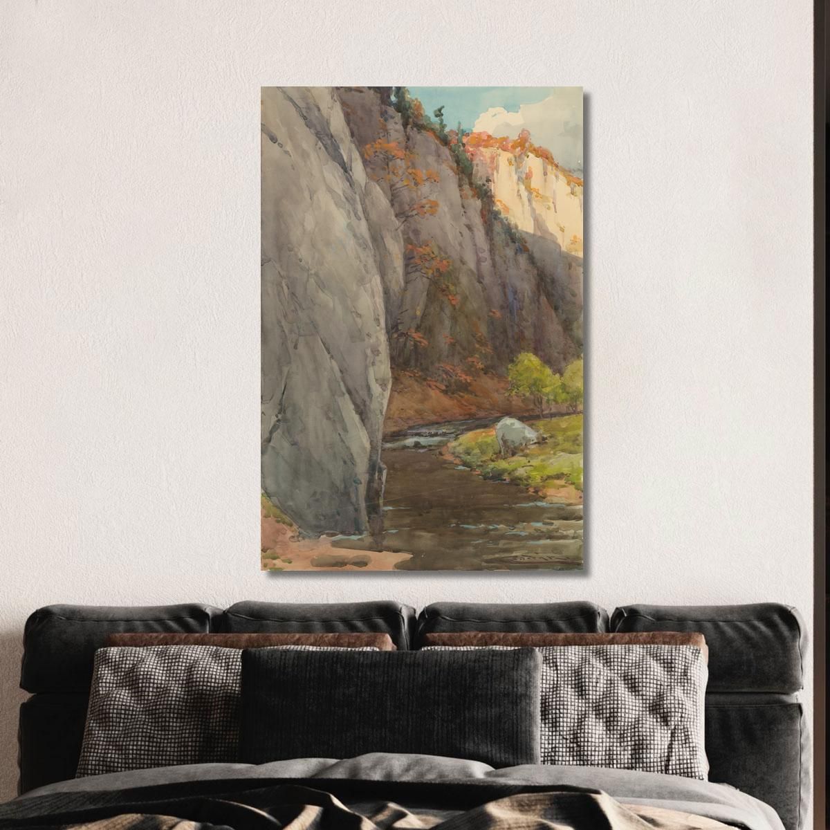 Rocks Above The Brook Ľudovít Čordák lco65 canvas print 