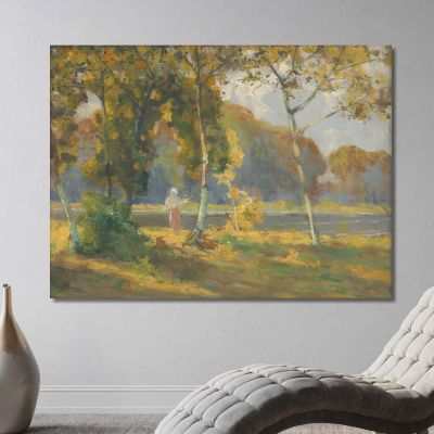 Summer Landscape With Birches Ľudovít Čordák lco76 canvas print 