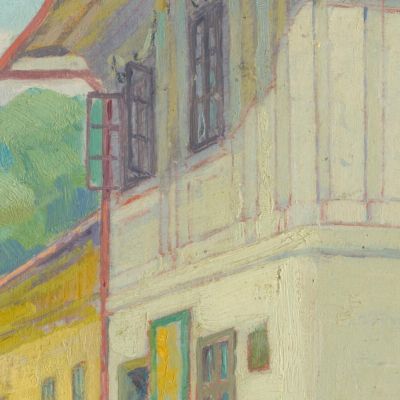 House On Mäsiarska Street In Košice Ľudovít Čordák lco99 canvas print