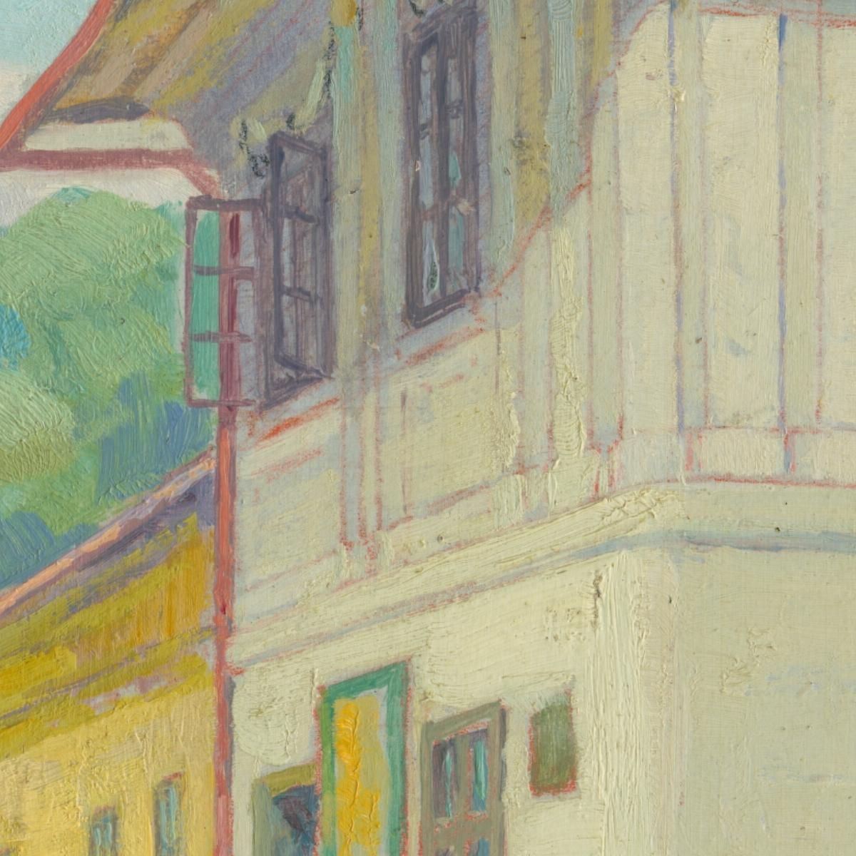 House On Mäsiarska Street In Košice Ľudovít Čordák lco99 canvas print