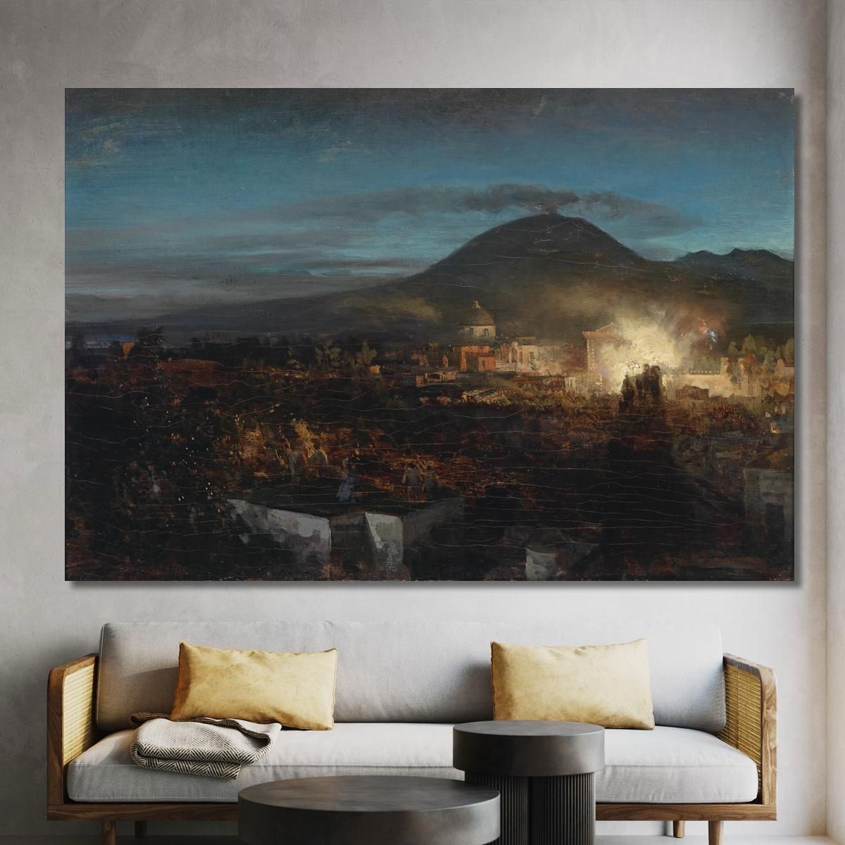 Fireworks In Torre Annunziata Oswald Achenbach oac16 canvas print 