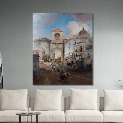 Going To Market Oswald Achenbach oac19 canvas print 