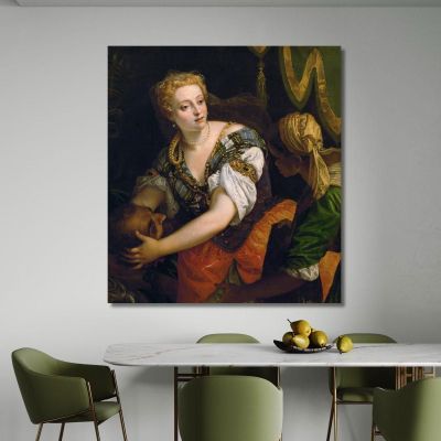 Judith With The Head Of Holofernes Paolo Veronese pvr19 canvas print 