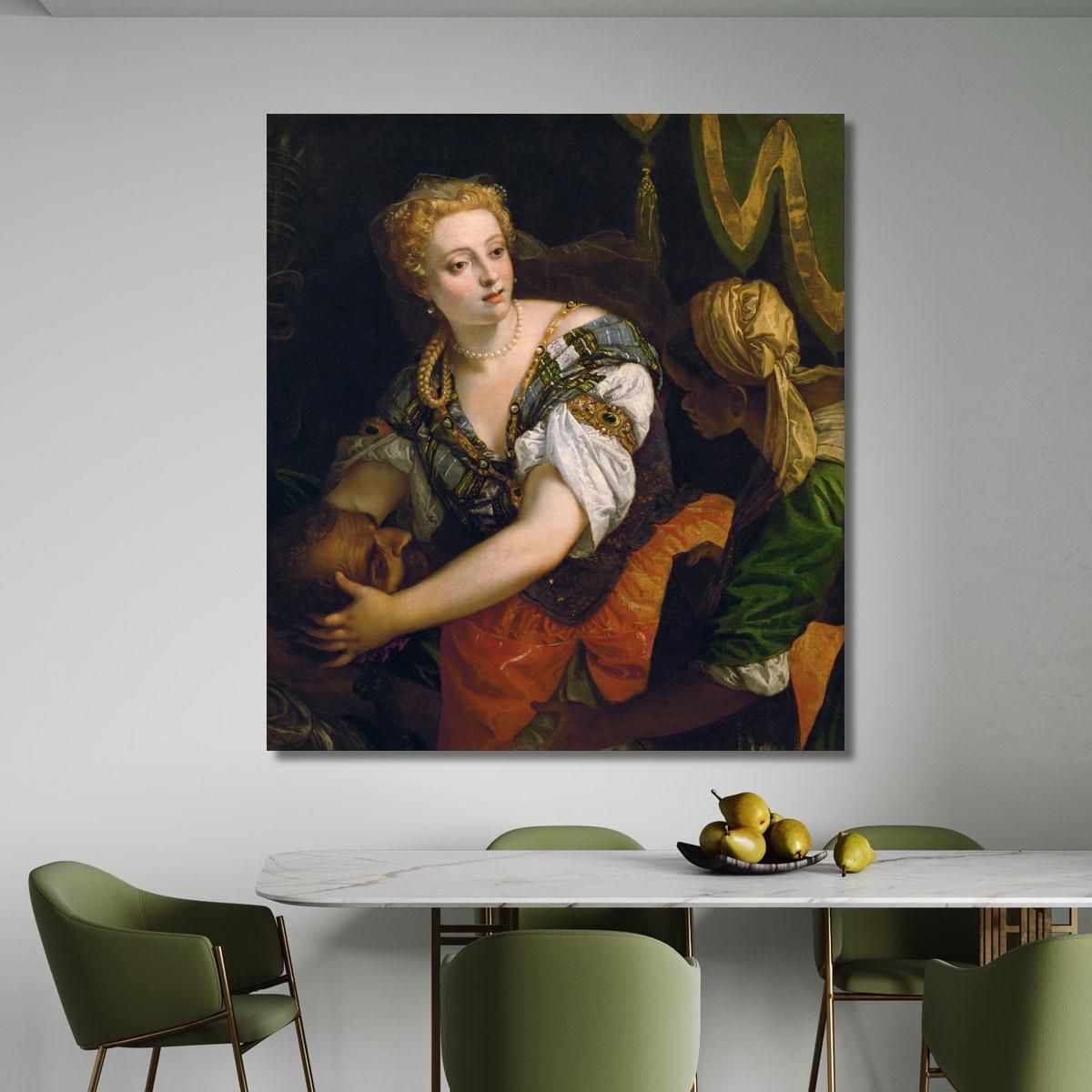 Judith With The Head Of Holofernes Paolo Veronese pvr19 canvas print 