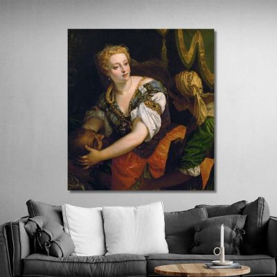 Judith With The Head Of Holofernes Paolo Veronese pvr19 canvas print 