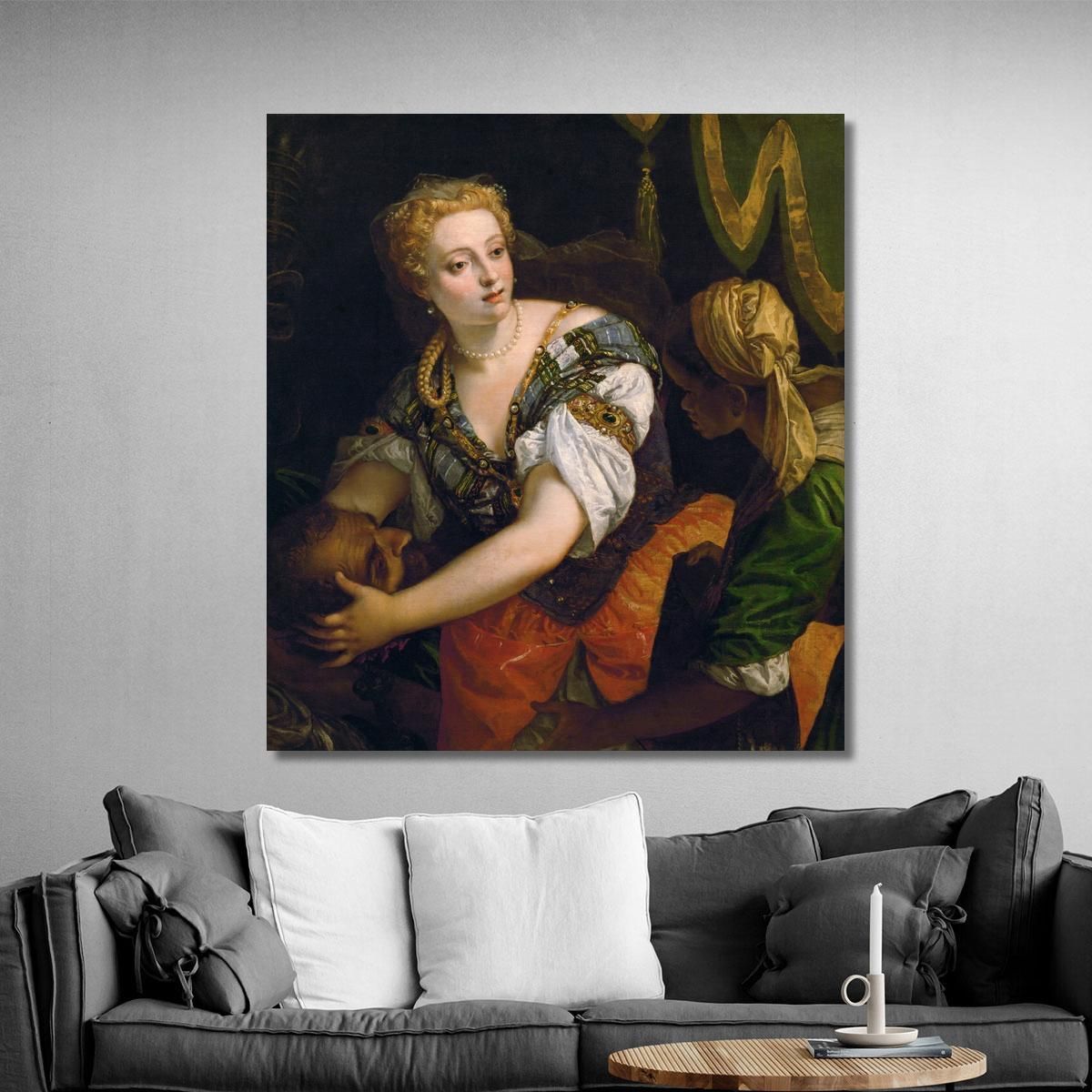 Judith With The Head Of Holofernes Paolo Veronese pvr19 canvas print 