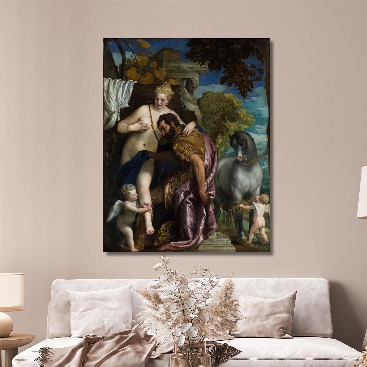 Mars And Venus United By Love Paolo Veronese pvr20 canvas print 