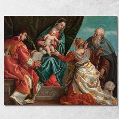 Sacra Conversazione Paolo Veronese pvr29 canvas print 