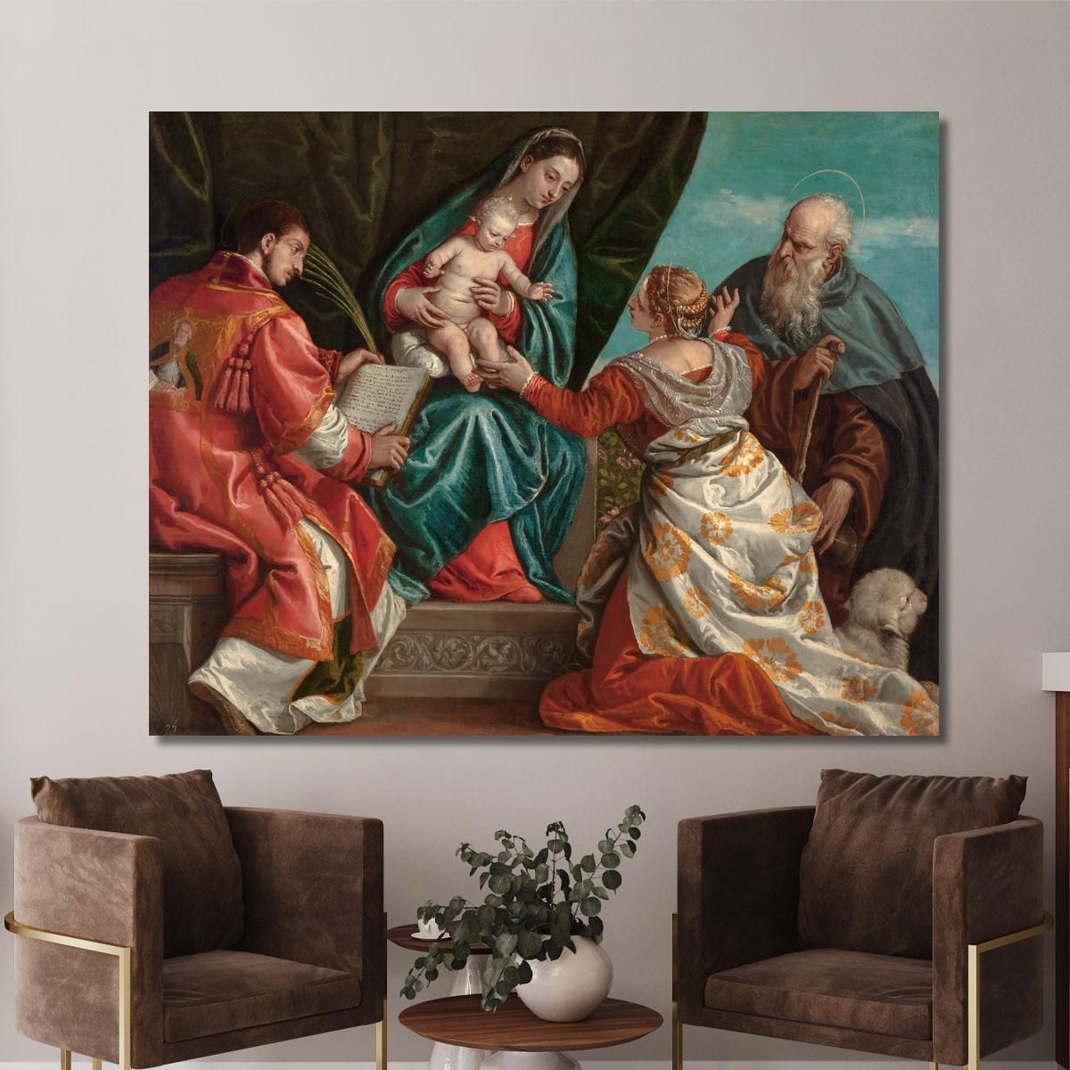 Sacra Conversazione Paolo Veronese pvr29 canvas print 