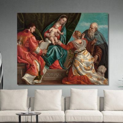 Sacra Conversazione Paolo Veronese pvr29 canvas print 