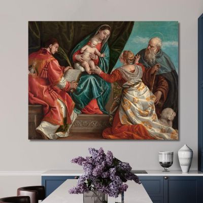 Sacra Conversazione Paolo Veronese pvr29 canvas print 