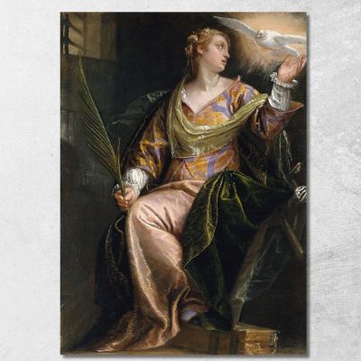 Saint Catherine Of Alexandria In Prison Paolo Veronese pvr30 canvas print 