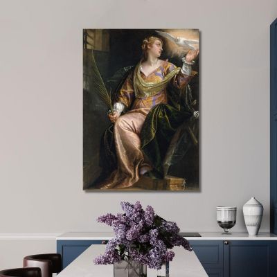 Saint Catherine Of Alexandria In Prison Paolo Veronese pvr30 canvas print 