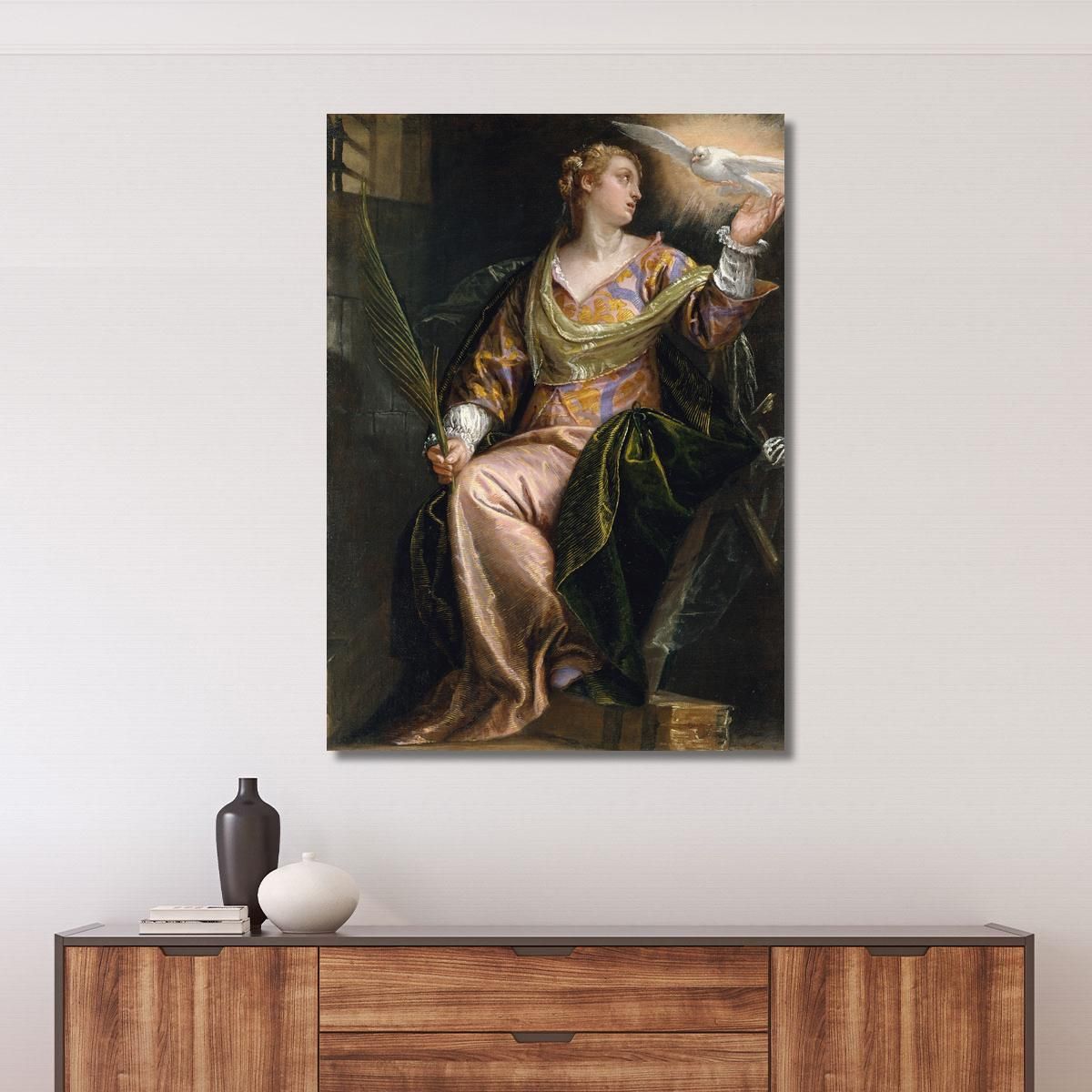 Saint Catherine Of Alexandria In Prison Paolo Veronese pvr30 canvas print 
