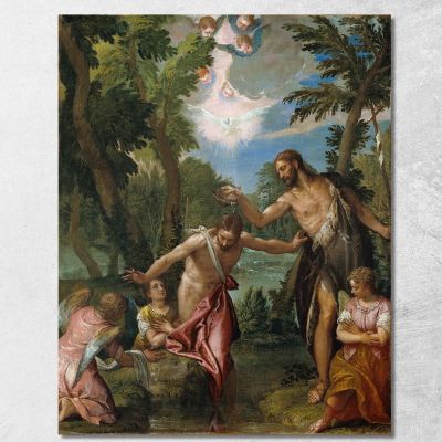 The Baptism Of Christ Paolo Veronese pvr36 canvas print 