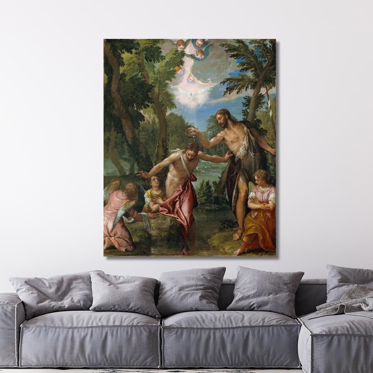 The Baptism Of Christ Paolo Veronese pvr36 canvas print 