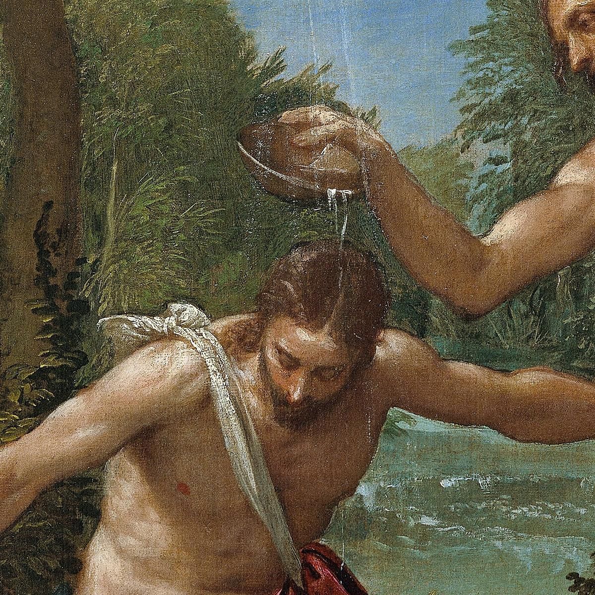 The Baptism Of Christ Paolo Veronese pvr36 canvas print