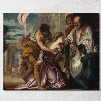 The Martyrdom And Last Communion Of Saint Lucy Paolo Veronese pvr40 canvas print 