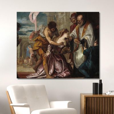 The Martyrdom And Last Communion Of Saint Lucy Paolo Veronese pvr40 canvas print 