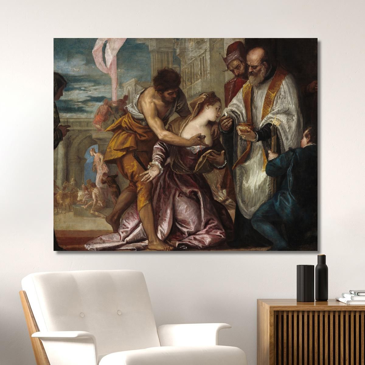 The Martyrdom And Last Communion Of Saint Lucy Paolo Veronese pvr40 canvas print 
