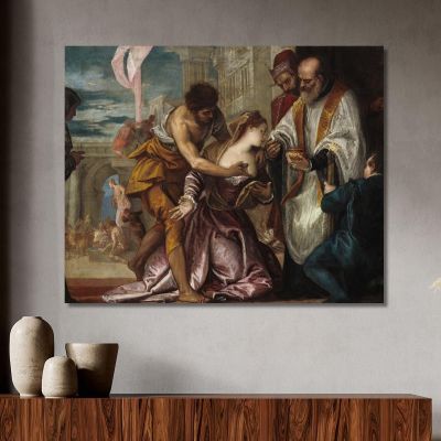 The Martyrdom And Last Communion Of Saint Lucy Paolo Veronese pvr40 canvas print 
