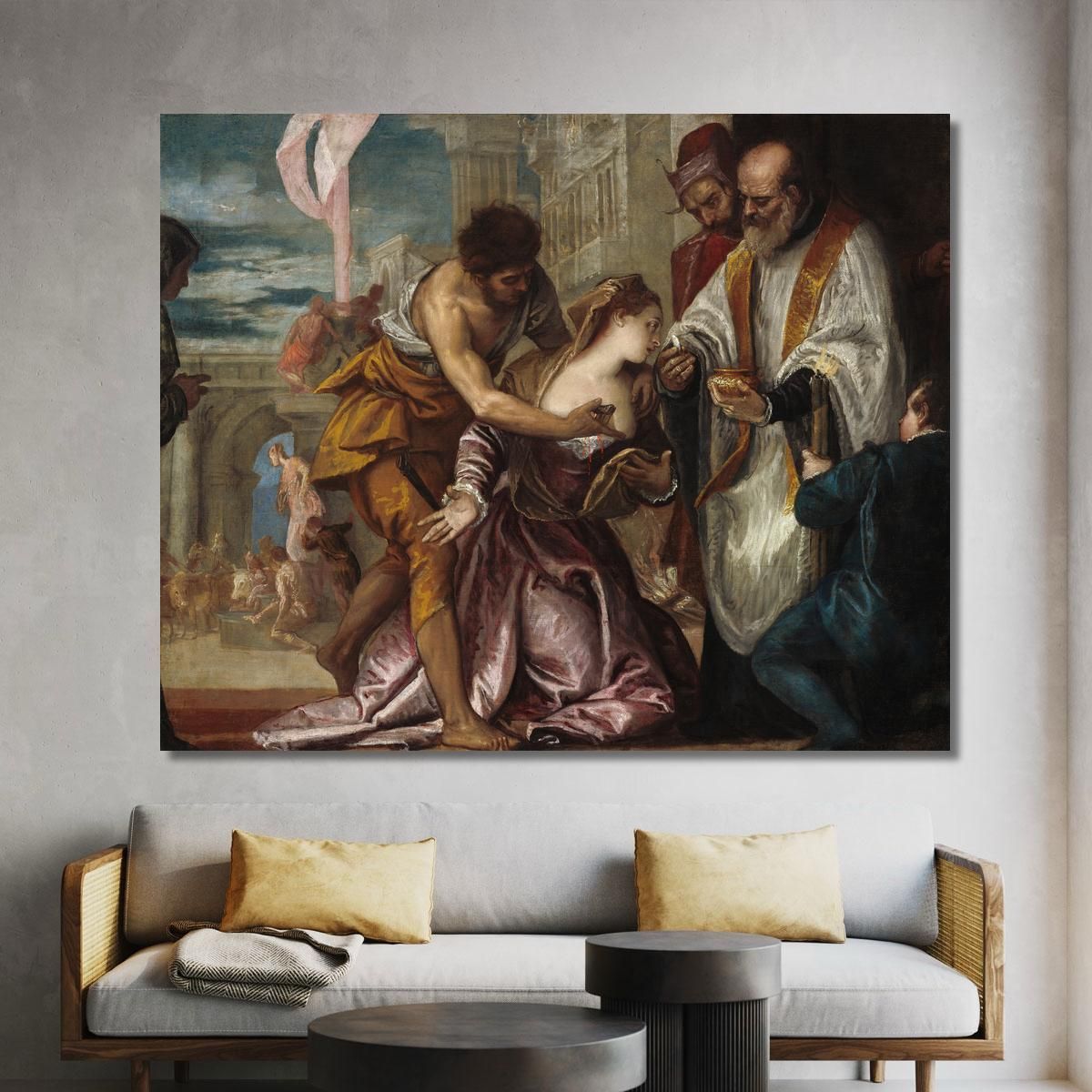 The Martyrdom And Last Communion Of Saint Lucy Paolo Veronese pvr40 canvas print 