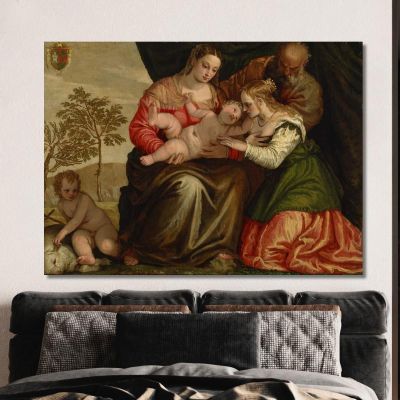 The Mystic Marriage Of St. Catherine Paolo Veronese pvr43 canvas print 