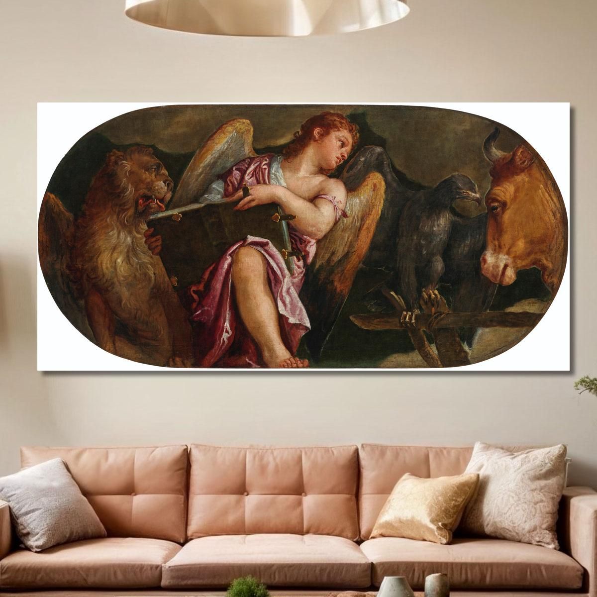 The Symbols Of The Four Evangelists Paolo Veronese pvr45 canvas print 