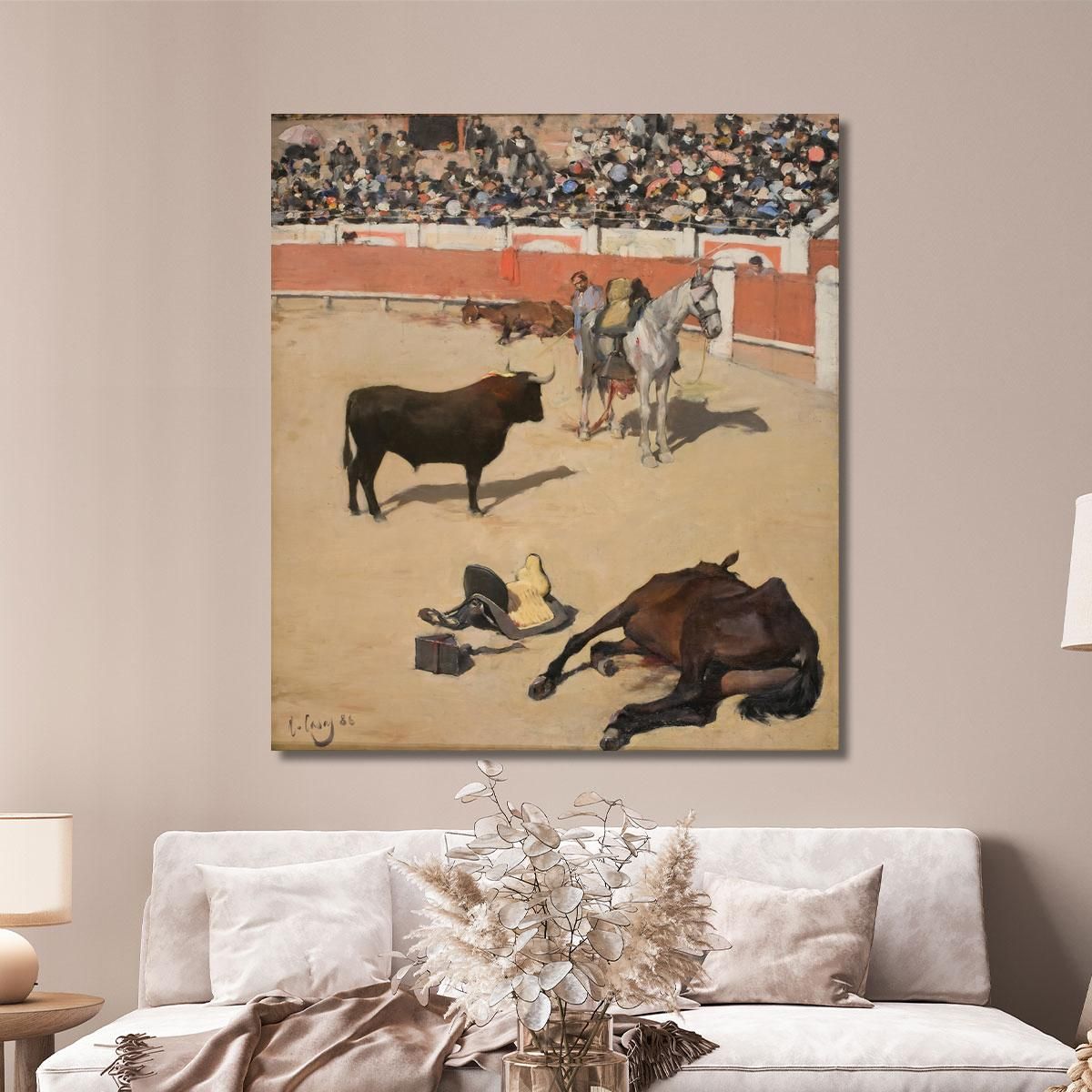 Bulls Dead Horses Ramón Casas rcs6 canvas print 