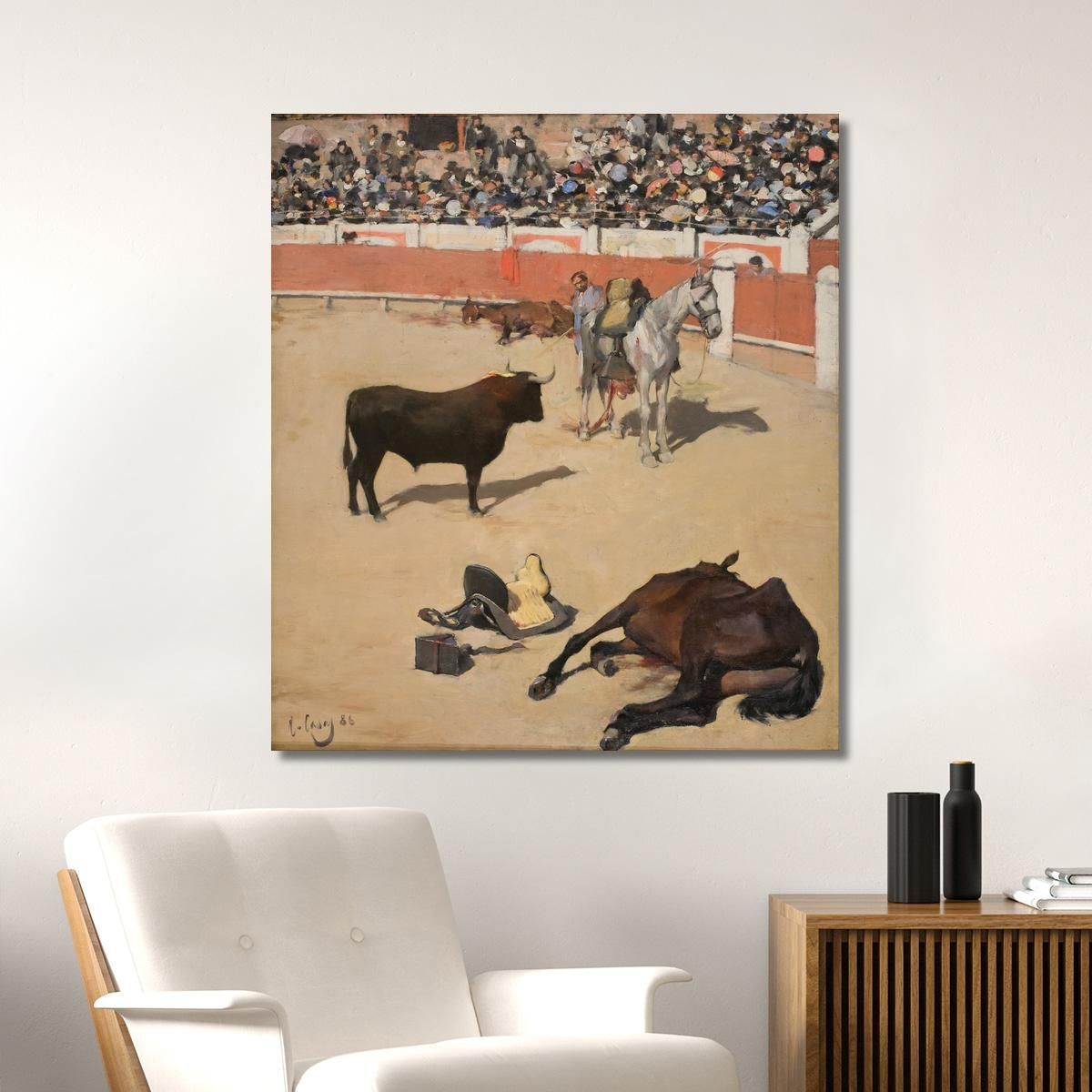 Bulls Dead Horses Ramón Casas rcs6 canvas print 