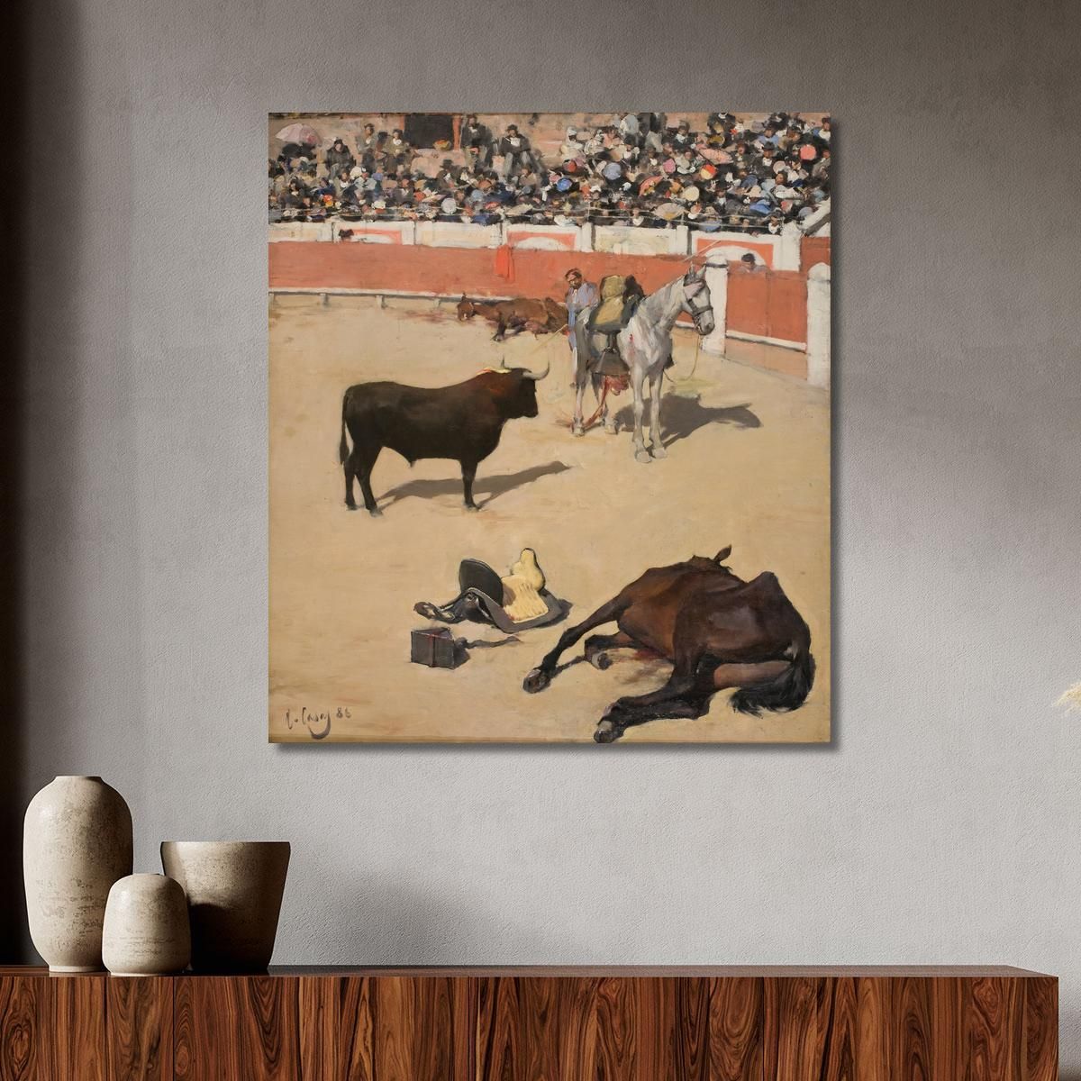 Bulls Dead Horses Ramón Casas rcs6 canvas print 