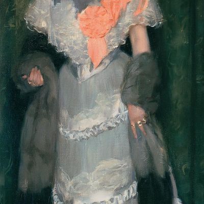Montserrat Casas De Nieto In Evening Dress Ramón Casas rcs21 canvas print