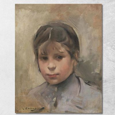Girl (Portrait Of A Girl) Ramón Casas rcs24 canvas print 
