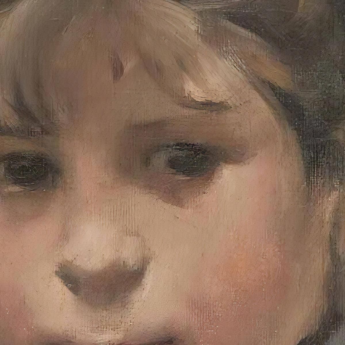 Girl (Portrait Of A Girl) Ramón Casas rcs24 canvas print