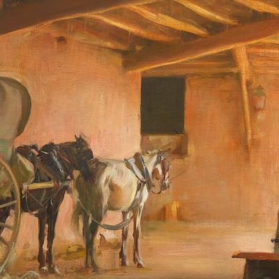 The Coach House Ramón Casas rcs40 canvas print