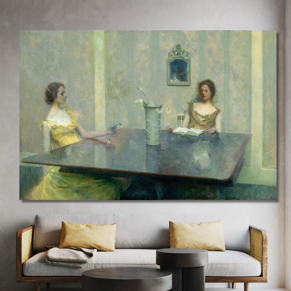 A Reading Thomas Wilmer Dewing twd1 canvas print 