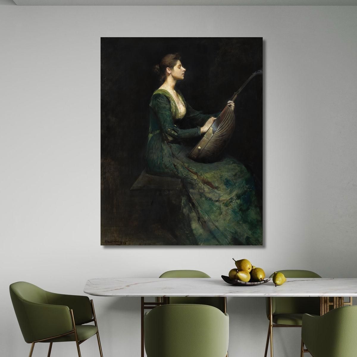 Lady With A Lute Thomas Wilmer Dewing twd15 canvas print 