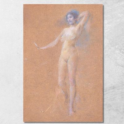 Standing Nude Figure Of A Girl Thomas Wilmer Dewing twd25 canvas print 