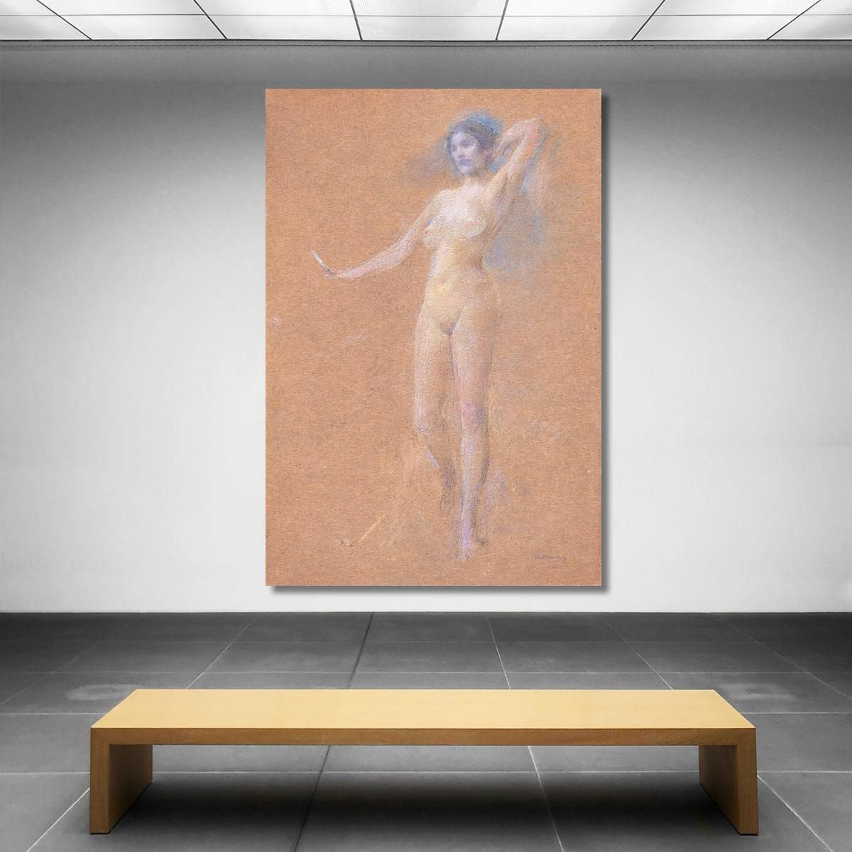 Standing Nude Figure Of A Girl Thomas Wilmer Dewing twd25 canvas print 