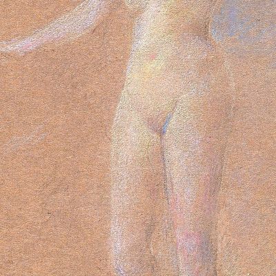 Standing Nude Figure Of A Girl Thomas Wilmer Dewing twd25 canvas print