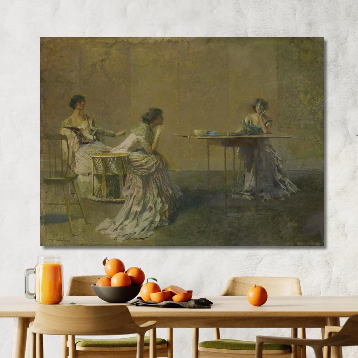 The Gossip Thomas Wilmer Dewing twd27 canvas print 