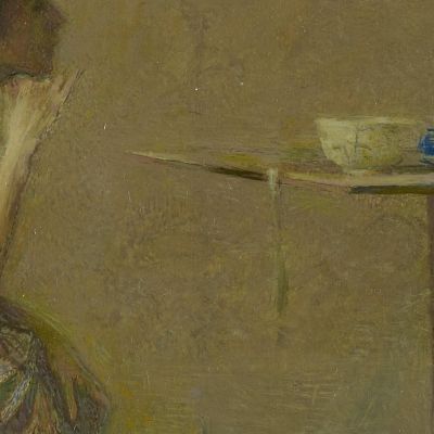 The Gossip Thomas Wilmer Dewing twd27 canvas print