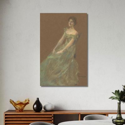 The Green Dress Thomas Wilmer Dewing twd28 canvas print 