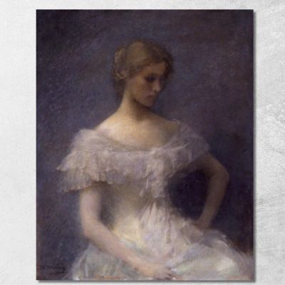 Young Girl Seated Thomas Wilmer Dewing twd39 canvas print 