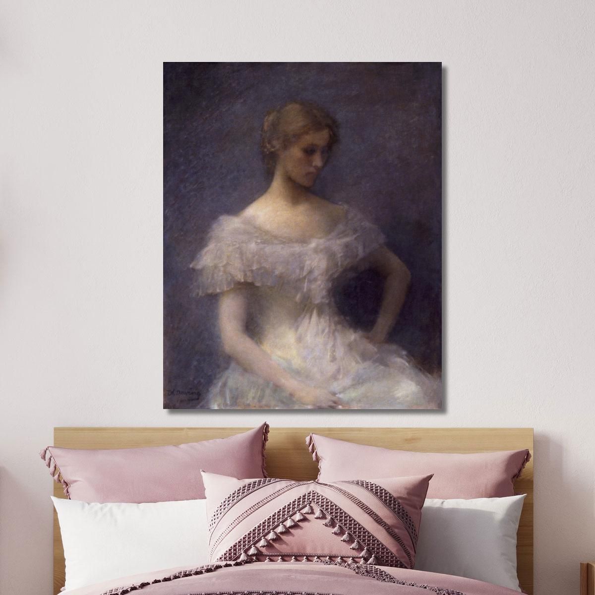 Young Girl Seated Thomas Wilmer Dewing twd39 canvas print 